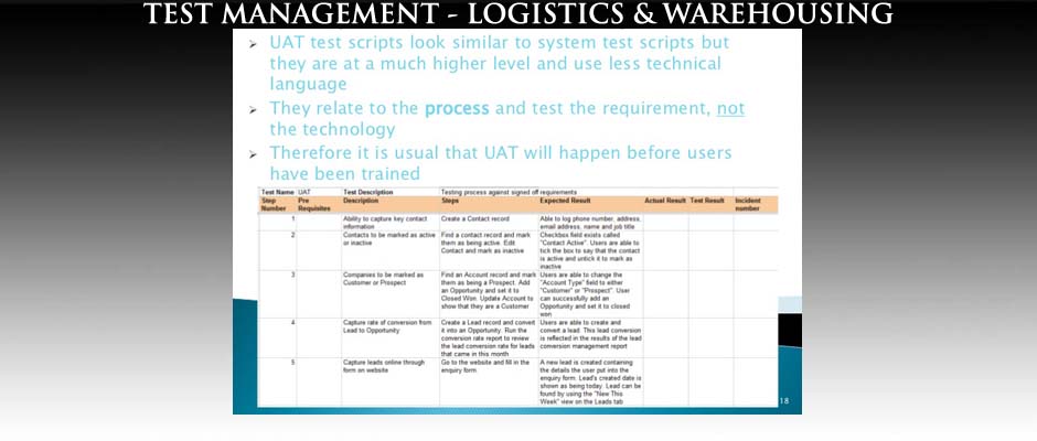 UAT Test Management in Blue Chips 